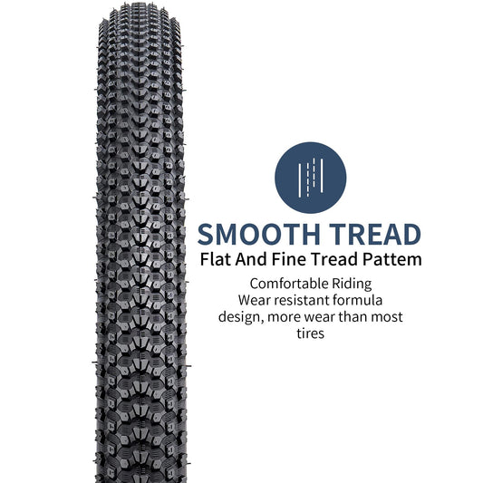 YunSCM 2-PCS 24" Bike Tyres 24x1.95 and 24" Heavy Duty Bike Tubes Schrader Valve AV32mm Compatible with, 50-507 24x1.85 24x1.90 24x1.95 24x2.0 MTB/Off