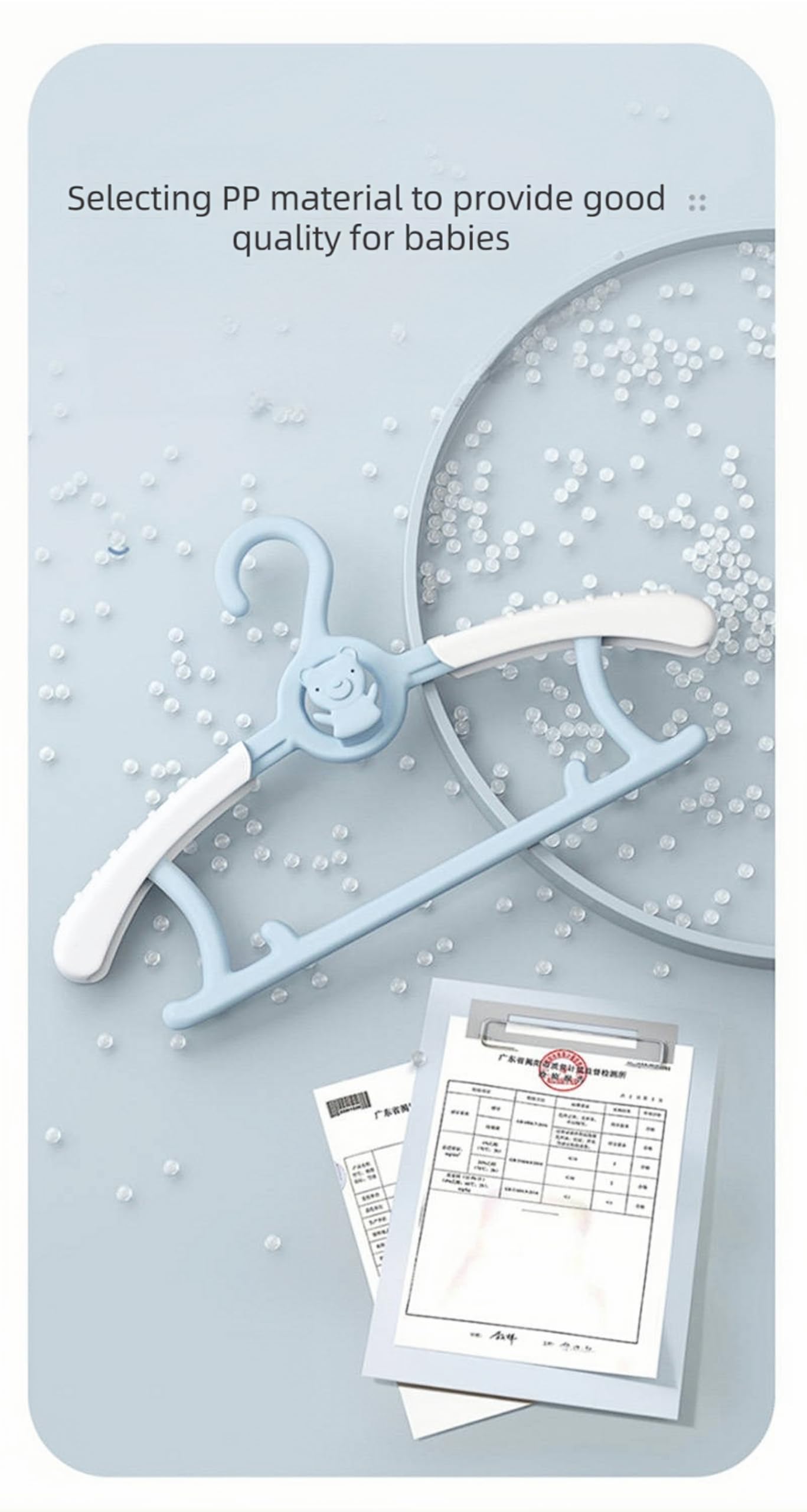 Baby Coat Hangers Small Clothes Hangers First Steps Pack of 10 -Baby Blue (blue)