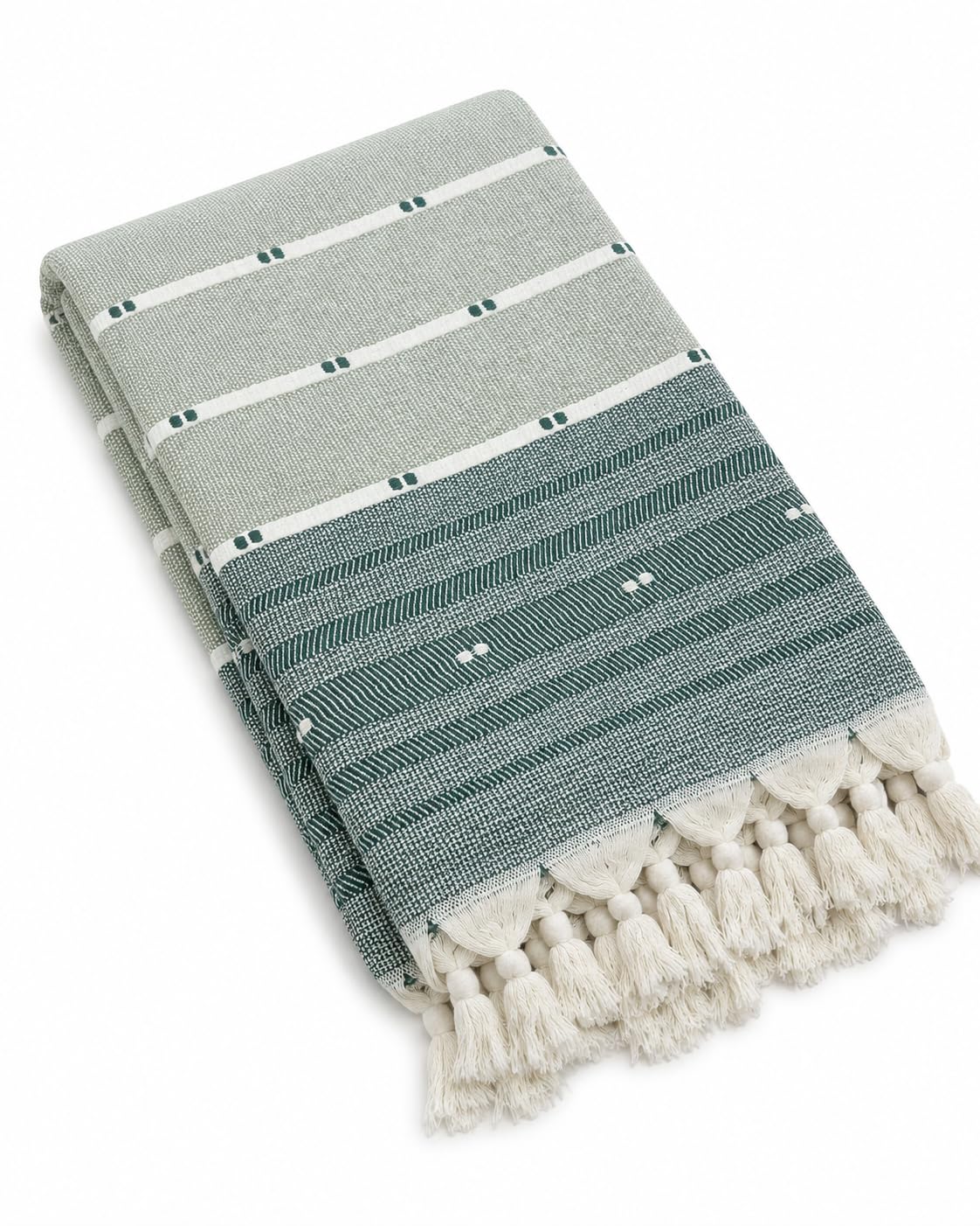 WEFLORIA Turkish Peshtemal Towel โ 100% Cotton, Lightweight & Quick Dry Beach & Bath Towel, Large Hammam Towel with Tassels, Gift Box Packaging