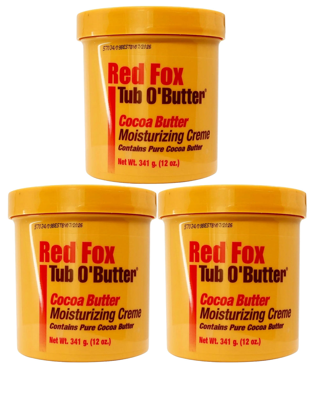 Red Fox Tub O Butter Cocoa Butter 10.5oz 3 Pack