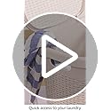 Addis 50 Litre Calico Faux Rattan Hamper, Cream