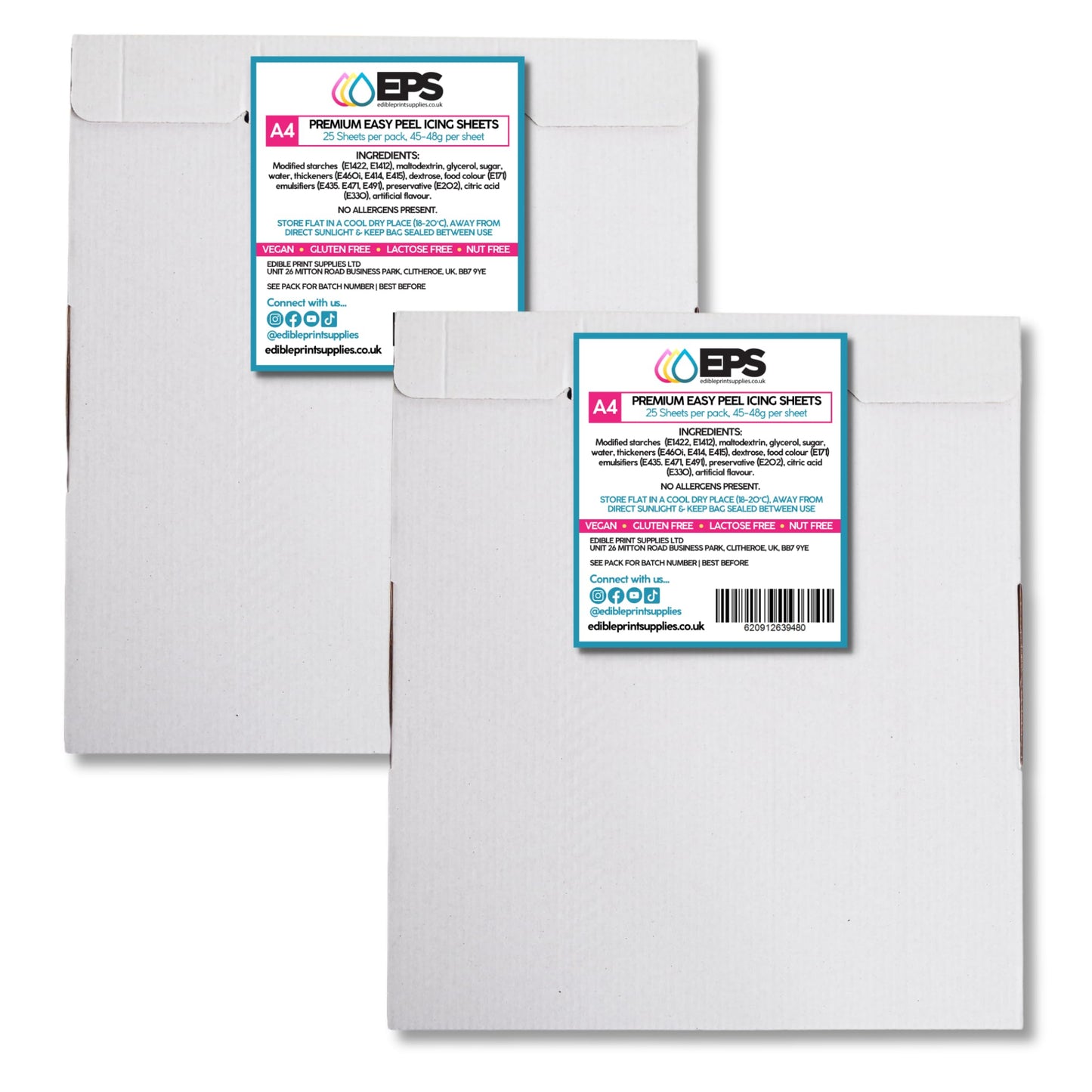 EPS Edible Icing Sheets/Frosting Sheets/Edible Paper for Printing - 50 Sheets