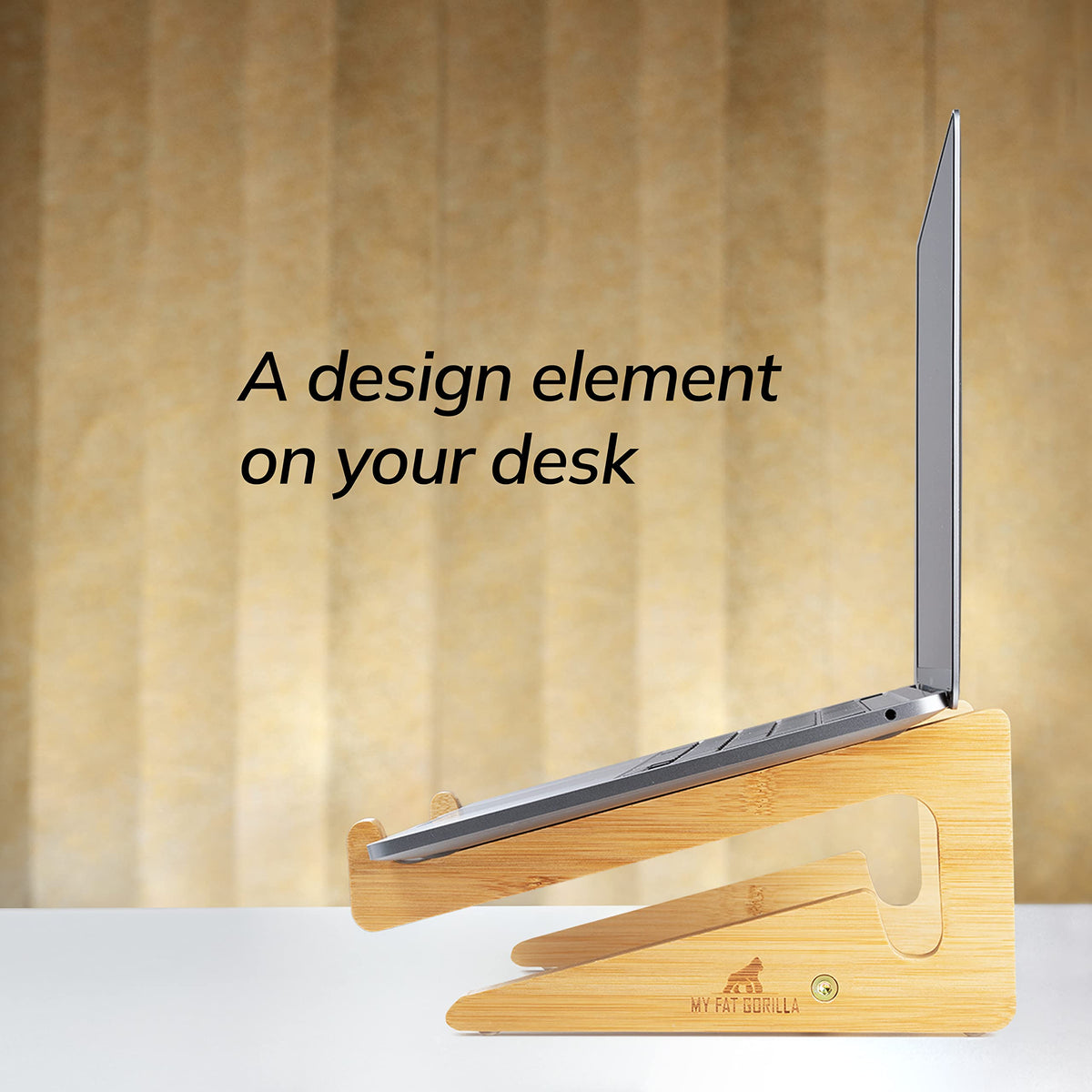 Bamboo Laptop Stand for Desk - Laptop Riser for Desk - MacBook Stand