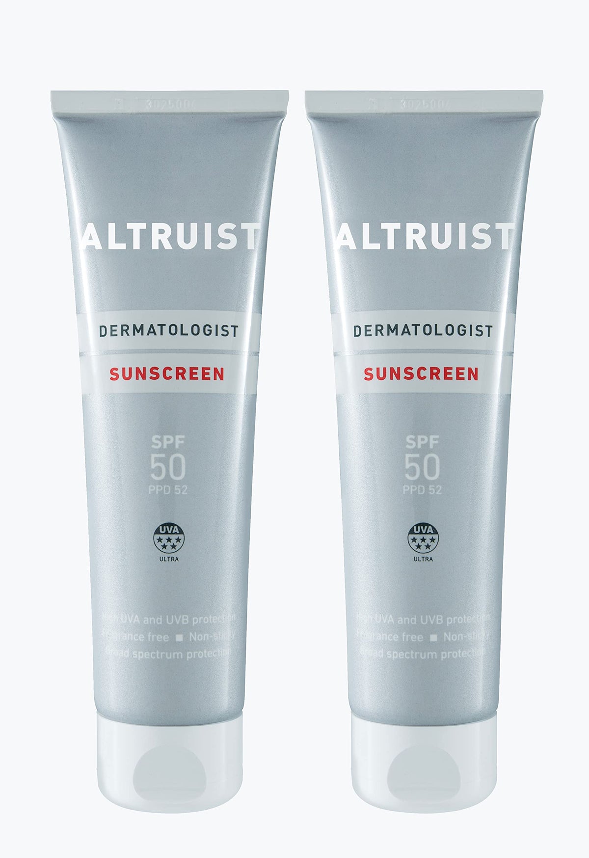 ALTRUIST. Dermatologist Sunscreen SPF 50 Superior 5-star UVA protection by Dr Andrew Birnie, suitable for sensitive skin - 2 Count Pack of 1