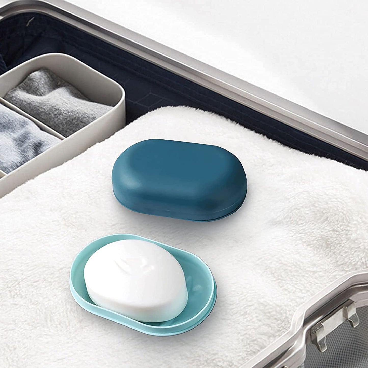 Soap Dish with Lid - Leakproof Travel Soap Case - 2PCS