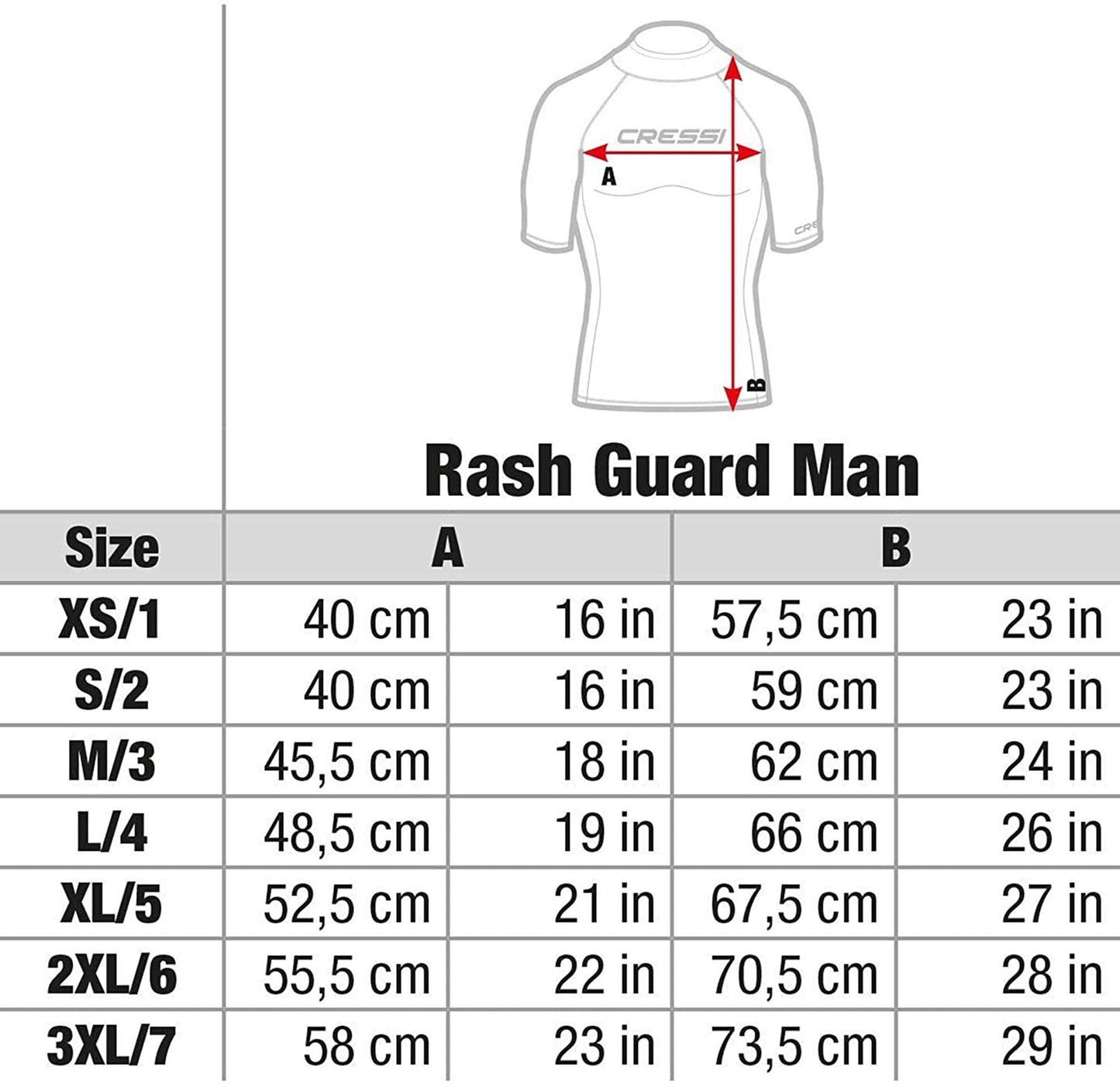 Cressi Men's Lycra Skin Long Sleeve Rash Guard UV Sun Protection (UPF) 50+, Blue, M/3 (38/40)