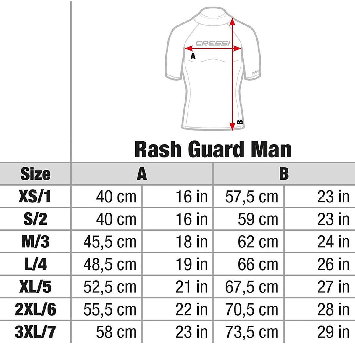 Cressi Men RASH GUARD MAN LONG SLEEVE Rash Guard - Black, XXL/6 (56)