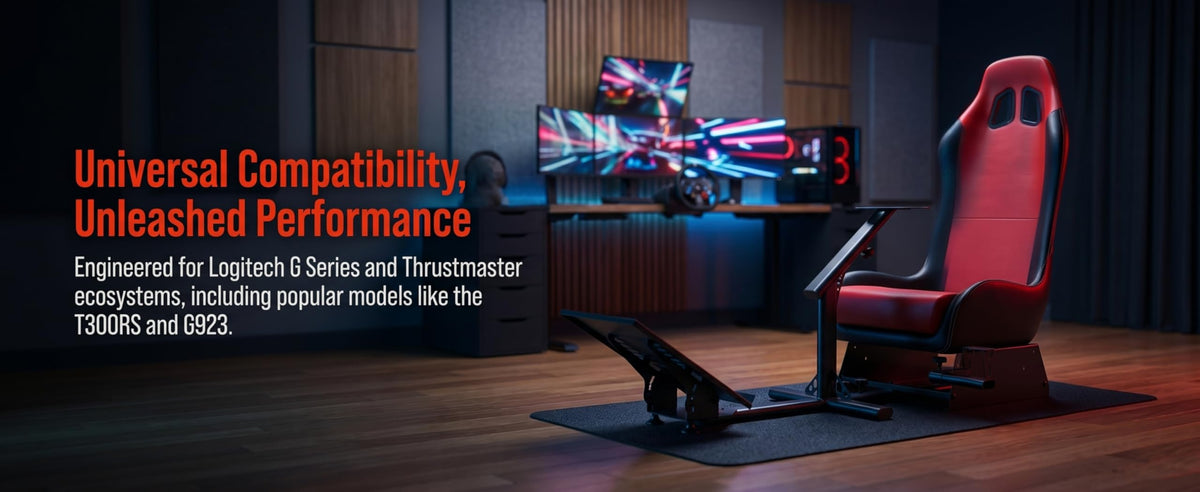 cirearoa Racing Wheel Stand with seat gaming chair driving Cockpit for All Logitech G923 | G29 | G920 | Thrustmaster | Fanatec Wheels | Xbox One, PS4