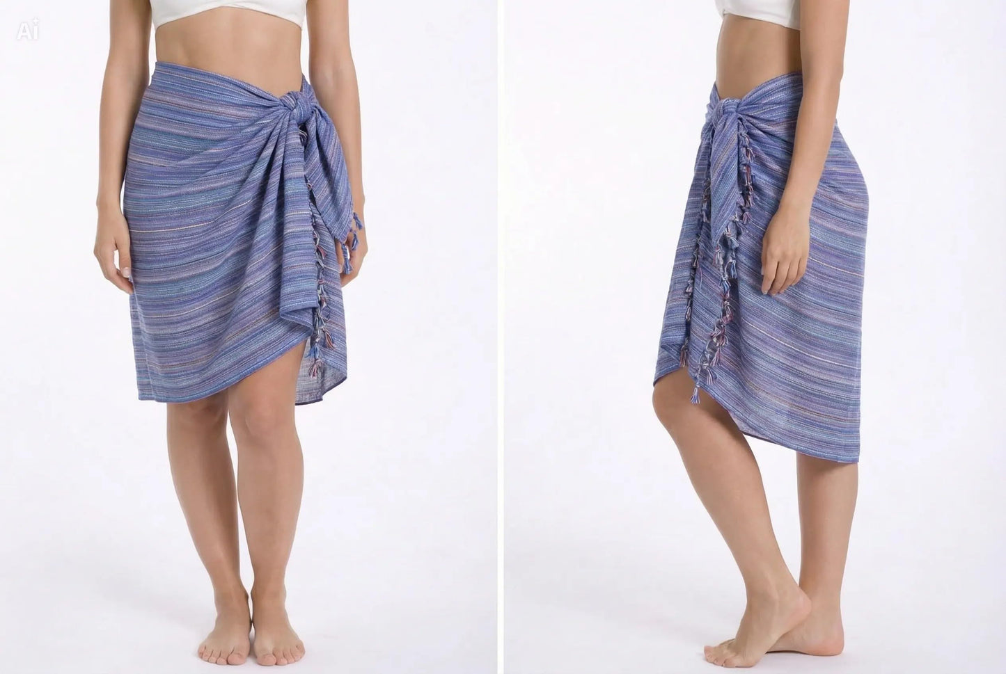 WEFLORIA Turkish Cotton Peshtemal Towel – Lightweight Quick Dry Beach Towel – Large Hammam Spa Towel for Beach, Bath, Travel and Pool (blue)