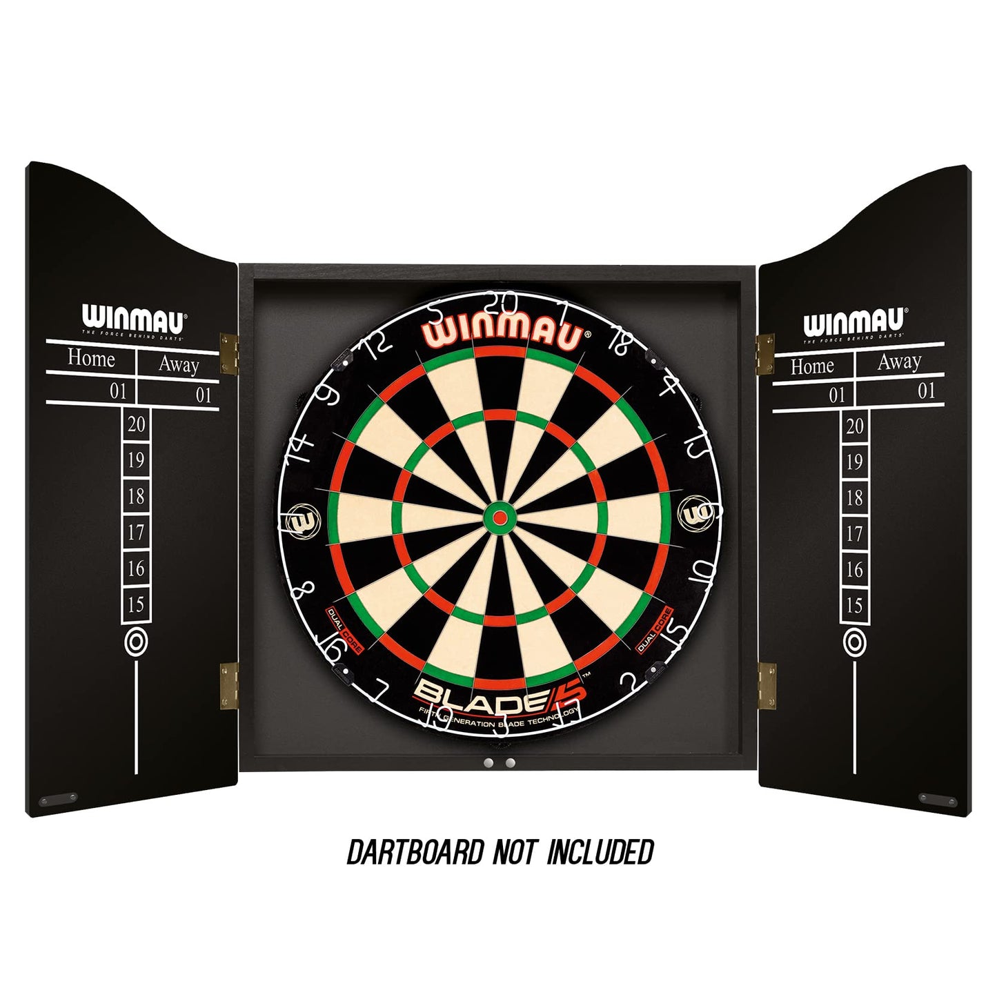 WINMAU Skull Design Deluxe Dartboard Cabinet - Perfect for Home or Bar Use!