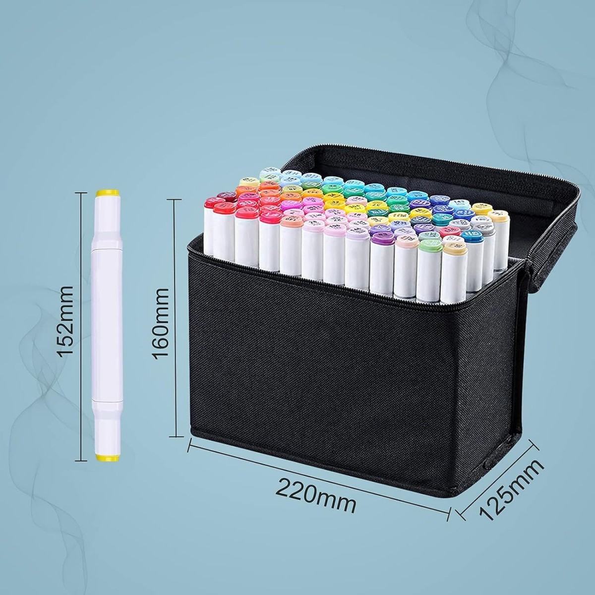 80 Farbe Acrylstifte Marker Set Permanent Pen Für DIY Graffiti Sketch Dual Pen