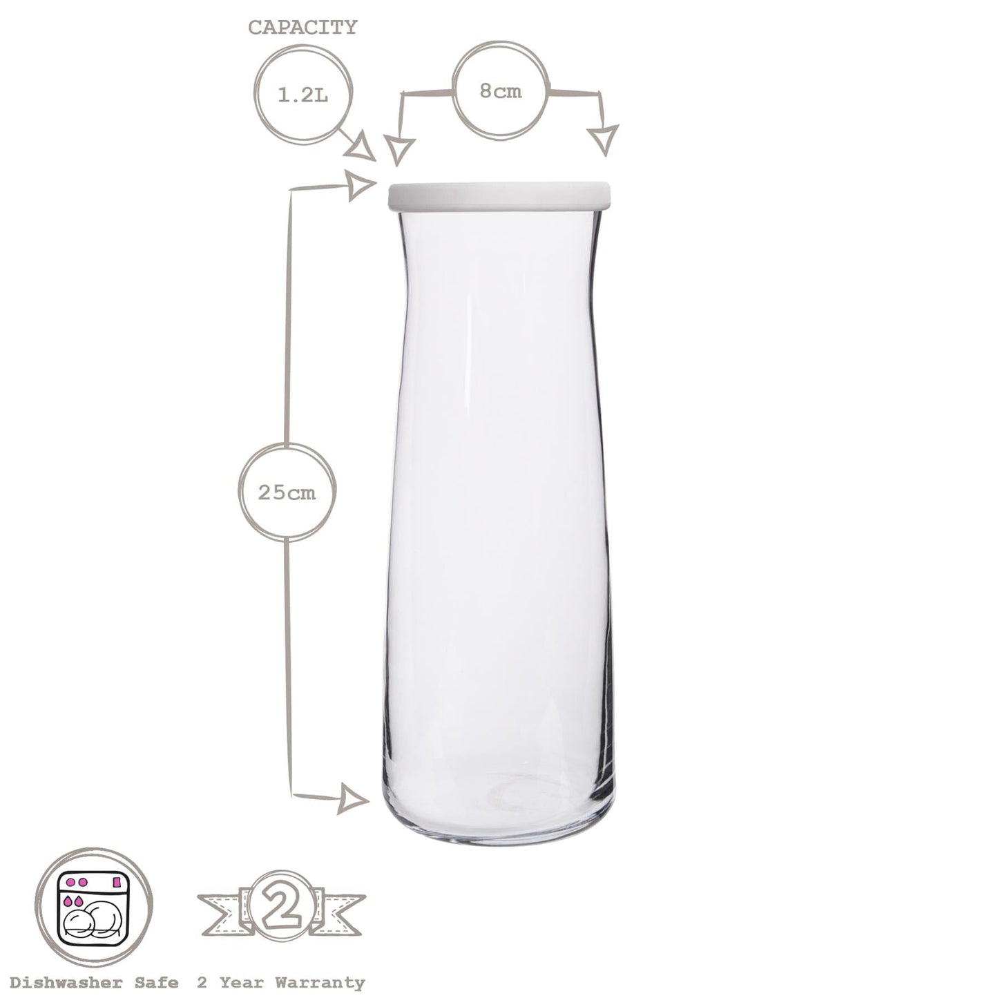 1.2L Vera Glass Carafe