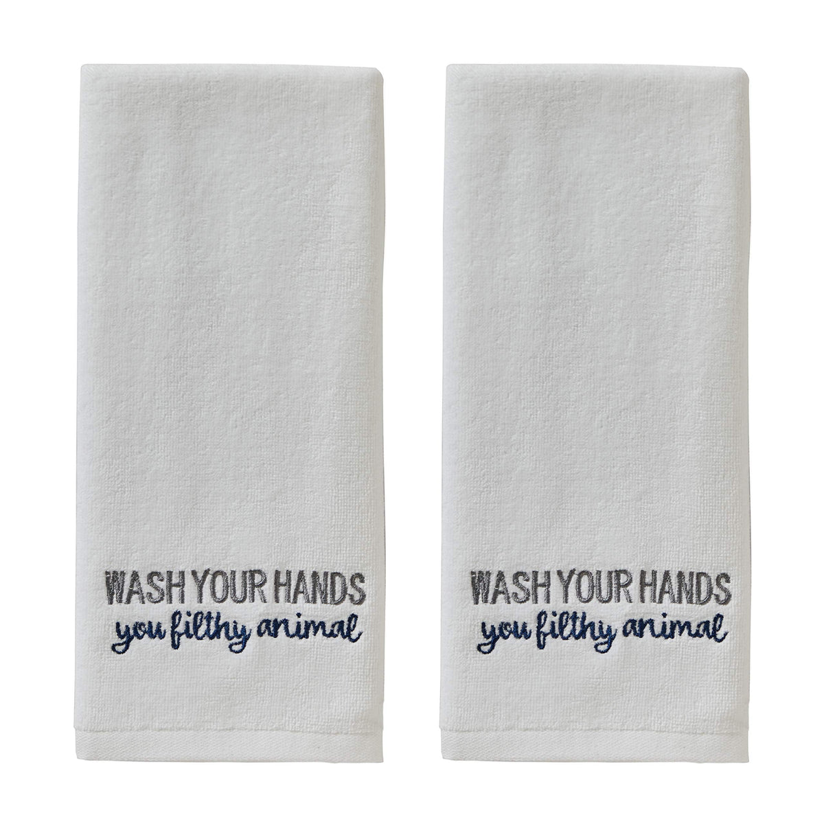 SKL Home Towel 2-Pack, Cotton, Wash Your Hands,16 x 25