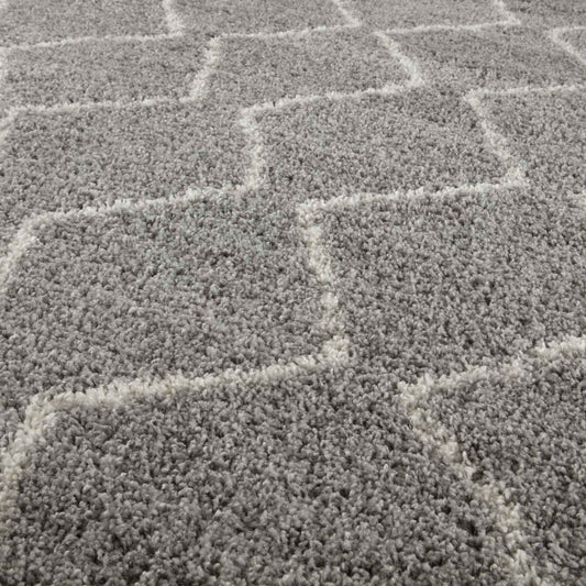 Moroccan Grey Shaggy Rug | 810