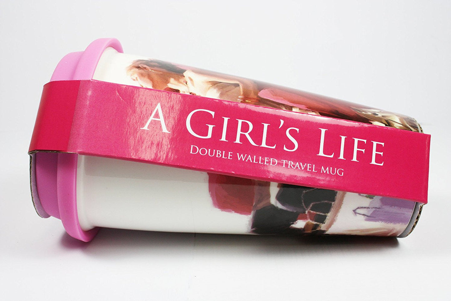 'A Girl's Life' Double Walled Insulation With Silicon Travel Mug