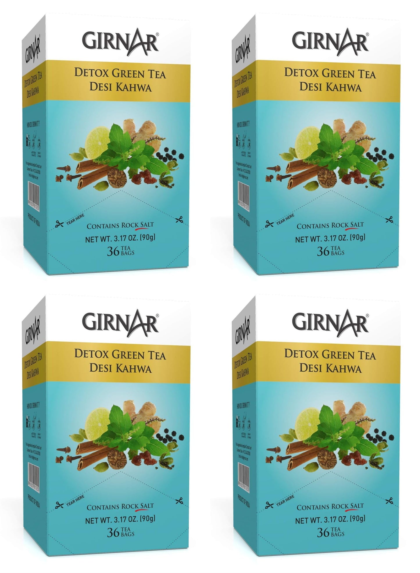 Girnar Detox Green Tea (36 Tea Bags), 4560 g