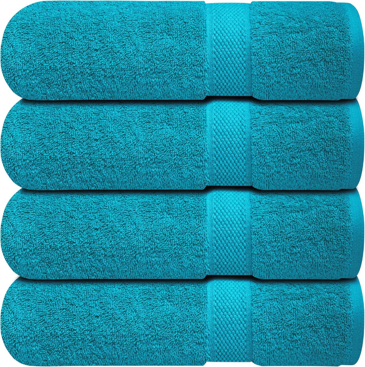 Infinitee Xclusives Bath Towels Set of 4 70x140 cm - 100% Cotton, Super Absorbent, Quick-Dry Towels for Bathroom, Spa, Gym & Hotel |Serene Teal