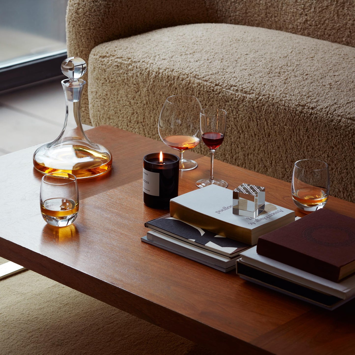 LSA International Bar Ships Decanter 1 Litre Clear| 1 Unit | Mouthblown and Handmade Glass | BR32