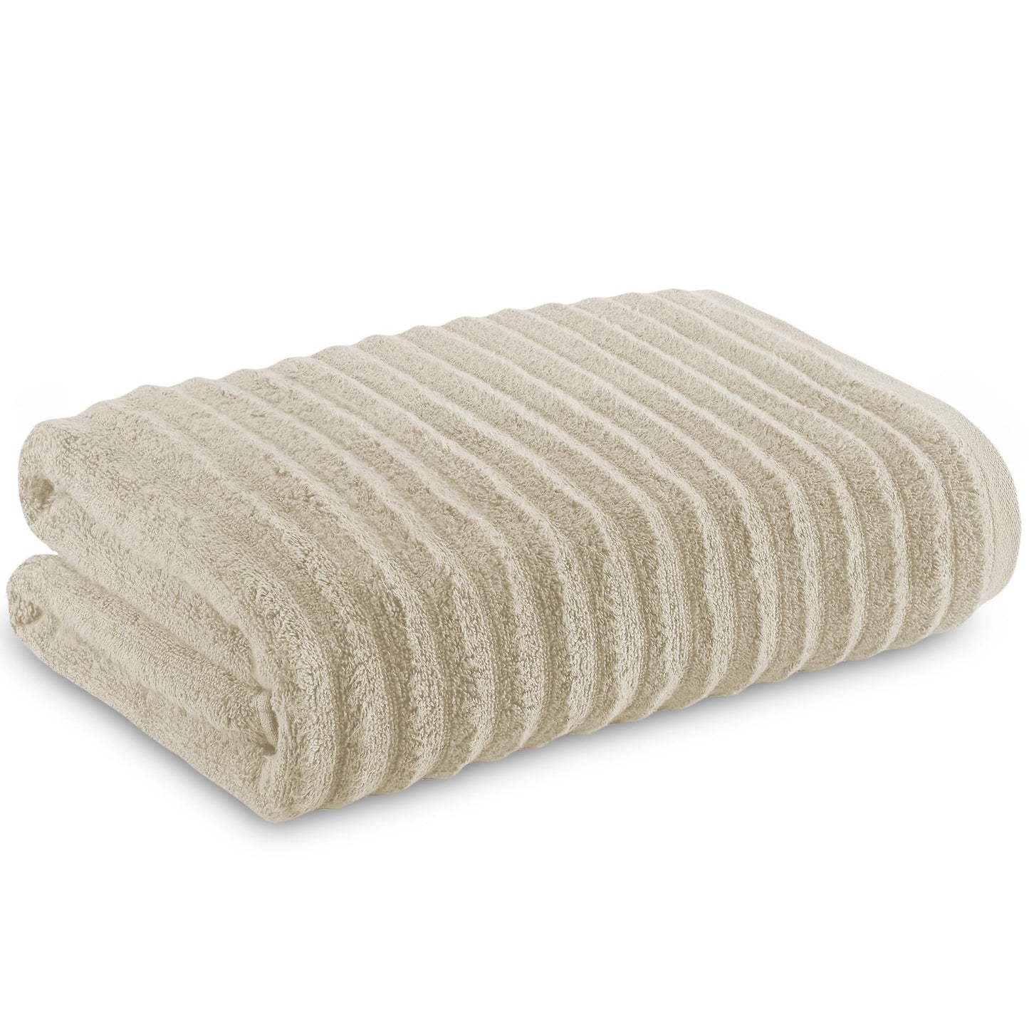 Towelogy Bamboo Extra Large Bath Towels (90x140cm, 1 Pack) - Highly Absorbent & Fast Drying Bath Sheets OEKO-TEX CERTIFIED (Ivory, 1)