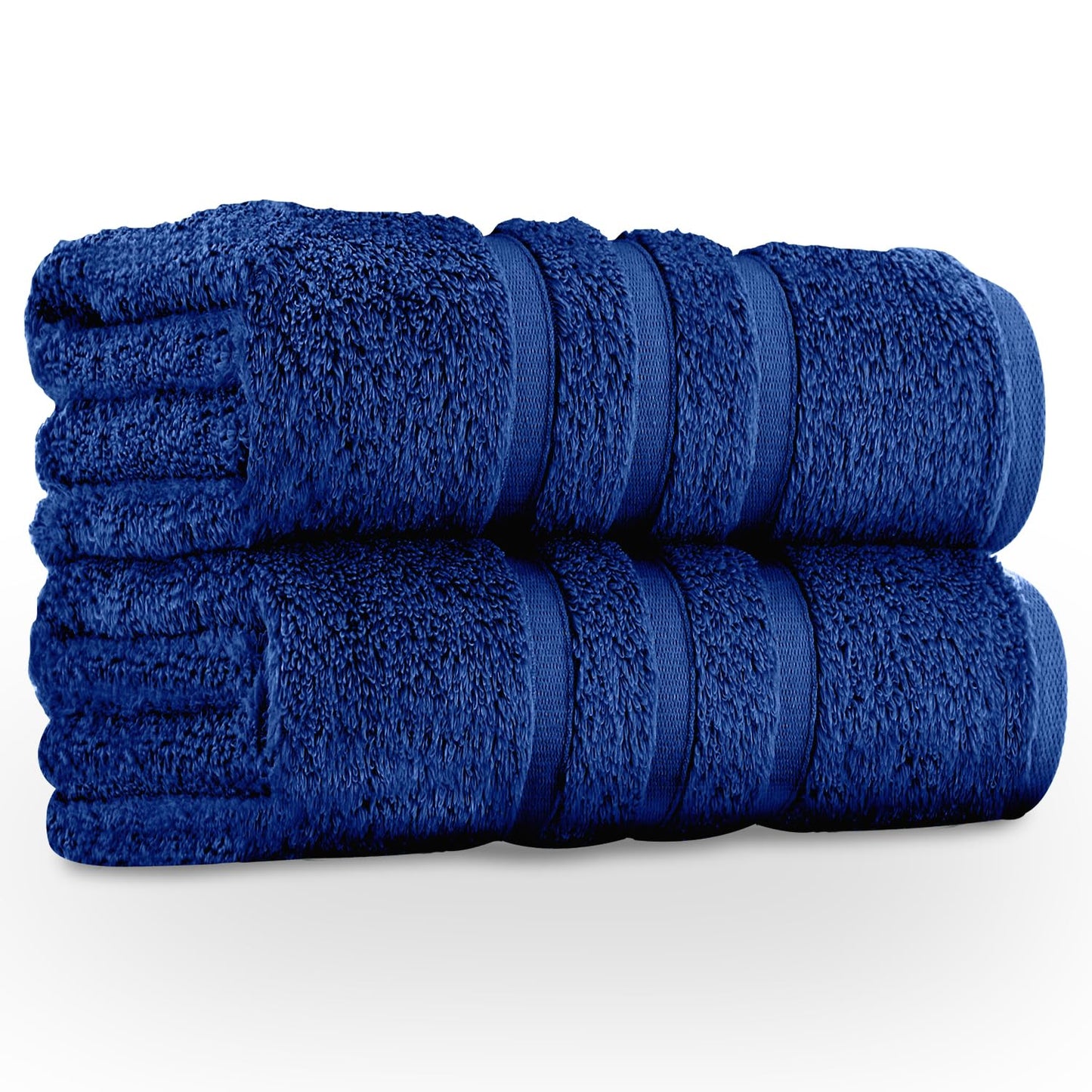 GC GAVENO CAVAILIA Large Bath Sheet 2 Pack - 100% Egyptian Cotton - Highly Absorbent & Quick Dry Extra Large Towels - Easycare & Durable - Blue