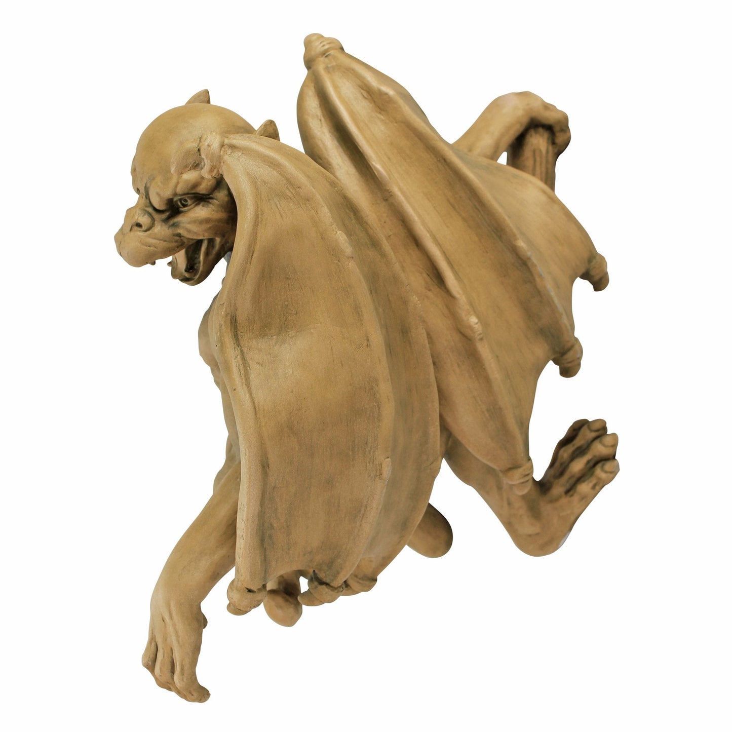 Design Toscano NG832115 Gaston the Gothic Gargoyle Climber Hanging Statue, Medium, 33 cm, Polyresin, Gothic Stone