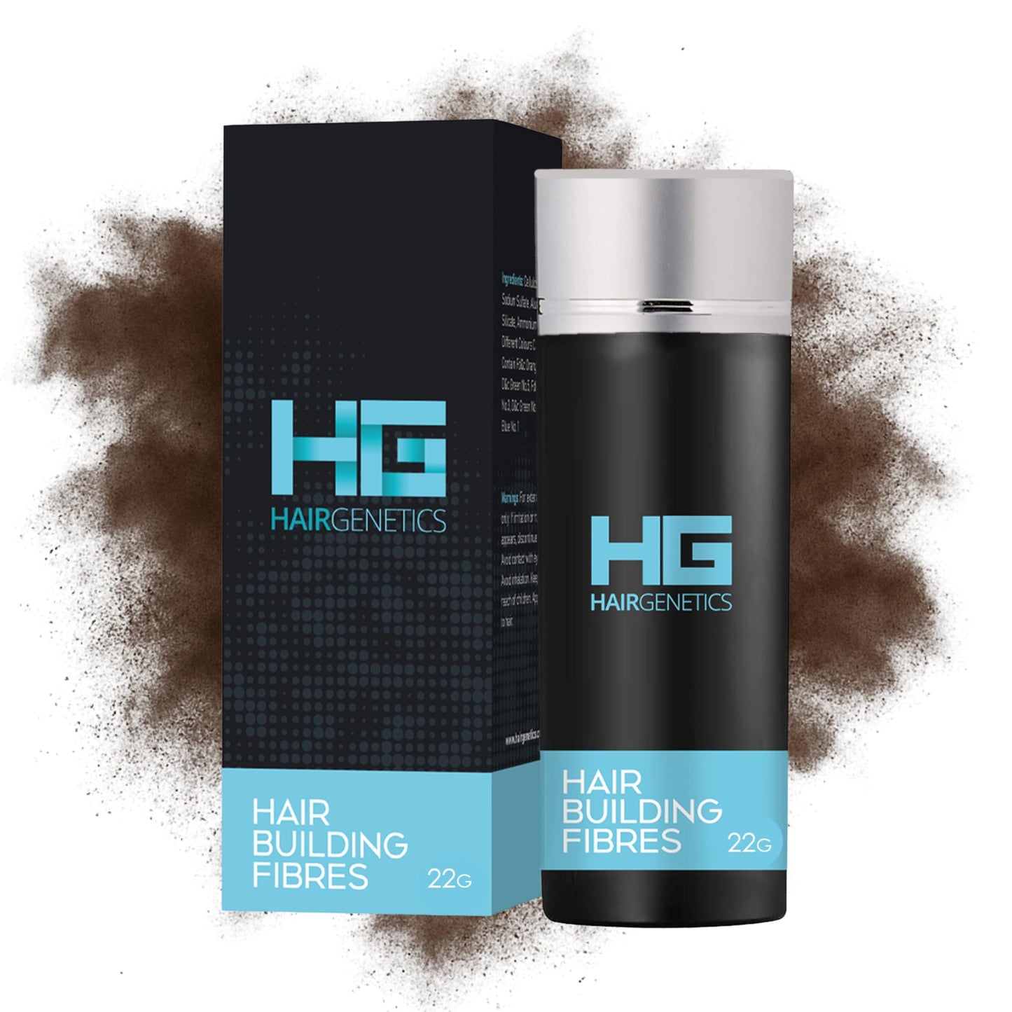 Hair Genetics Dark Brown Hair Fibres (22g) for Hair Loss & Thinning Hair