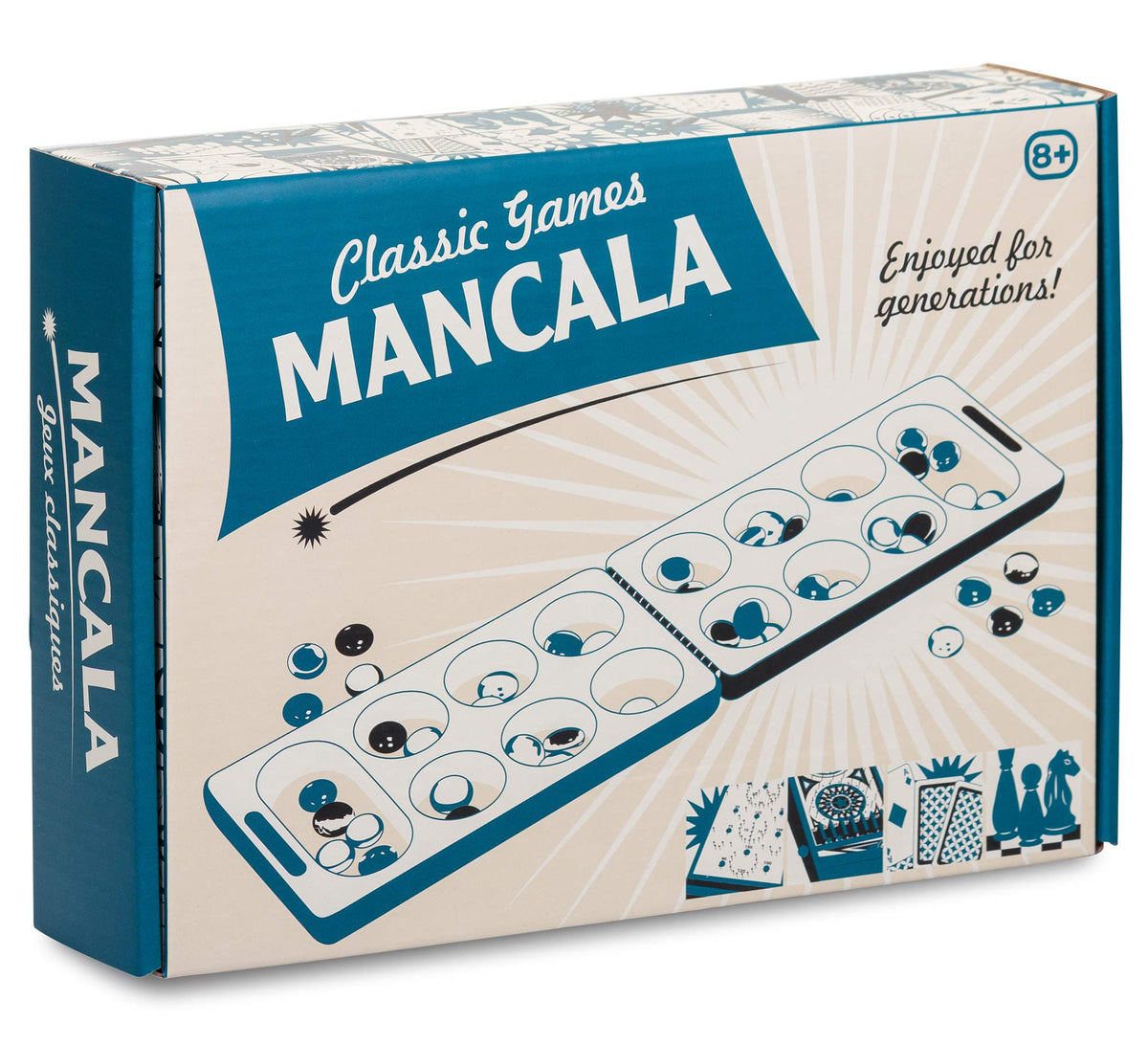Tobar Classic Mancala Game Set with Folding Board, Brown
