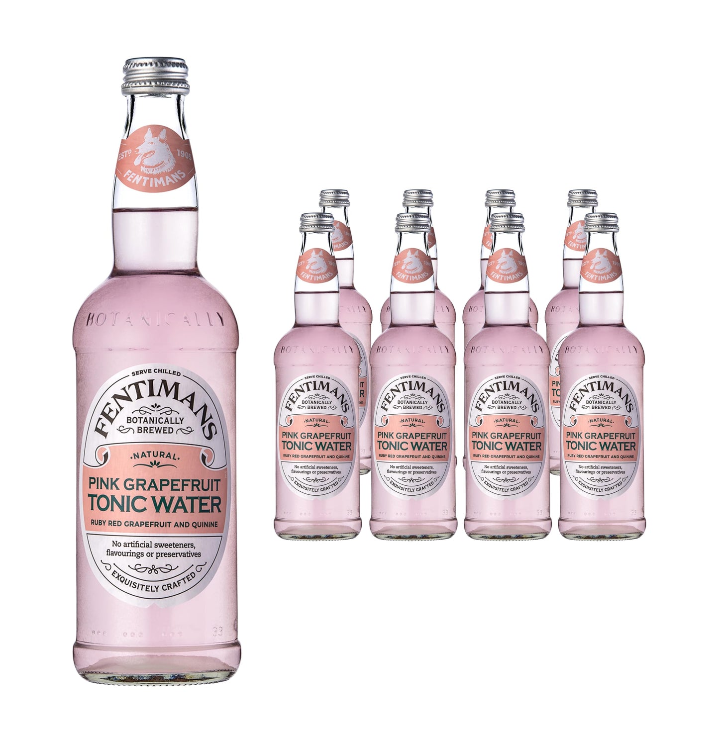 Fentimans Pink Grapefruit Tonic Water - Botanically Brewed Soft Drink - Exquisitely Crafted & Refreshing Soft Drinks - Gluten Free and Vegan Friendly