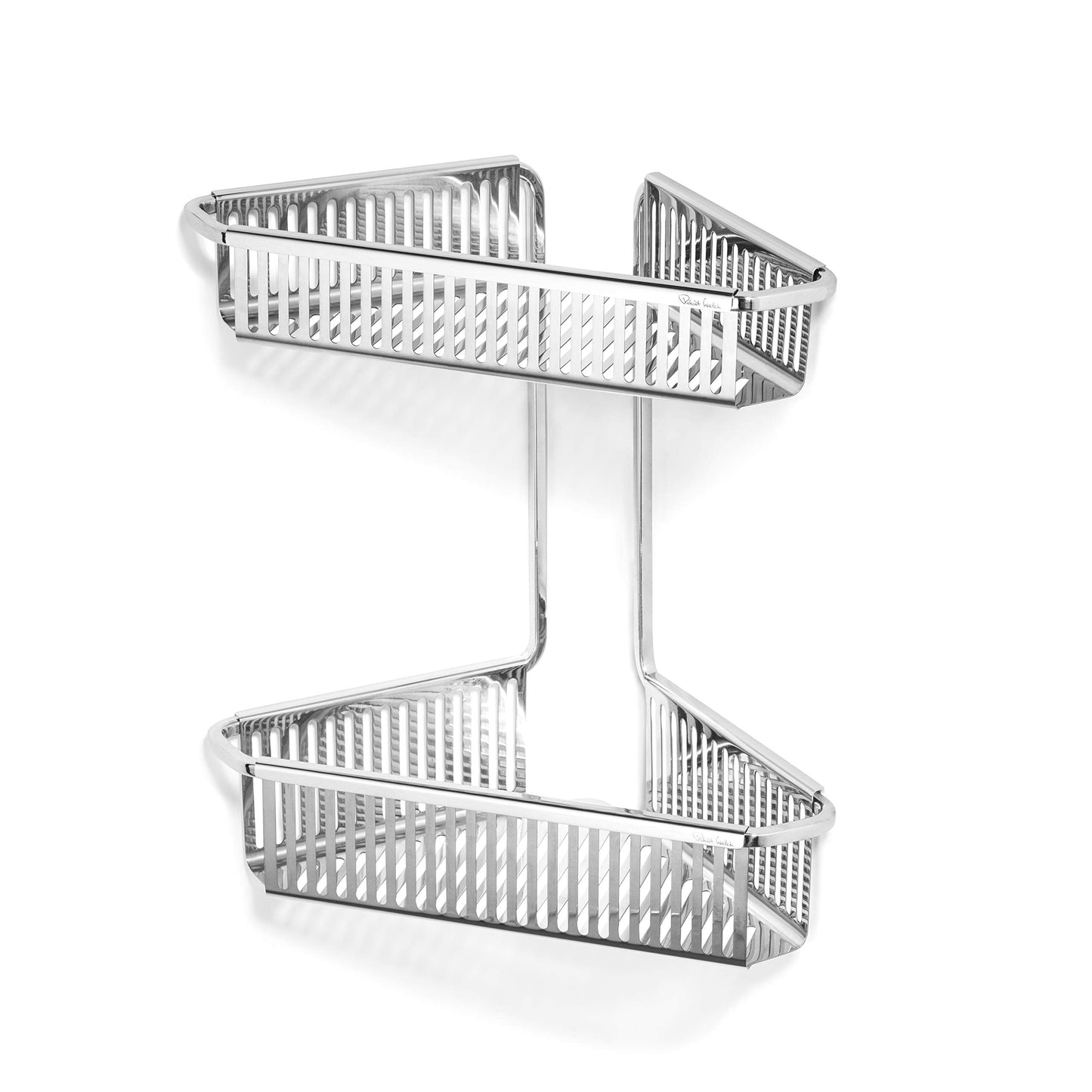Robert Welch Burford Corner Shower Basket Double. Made from stainless steel. EASY CLEAN.