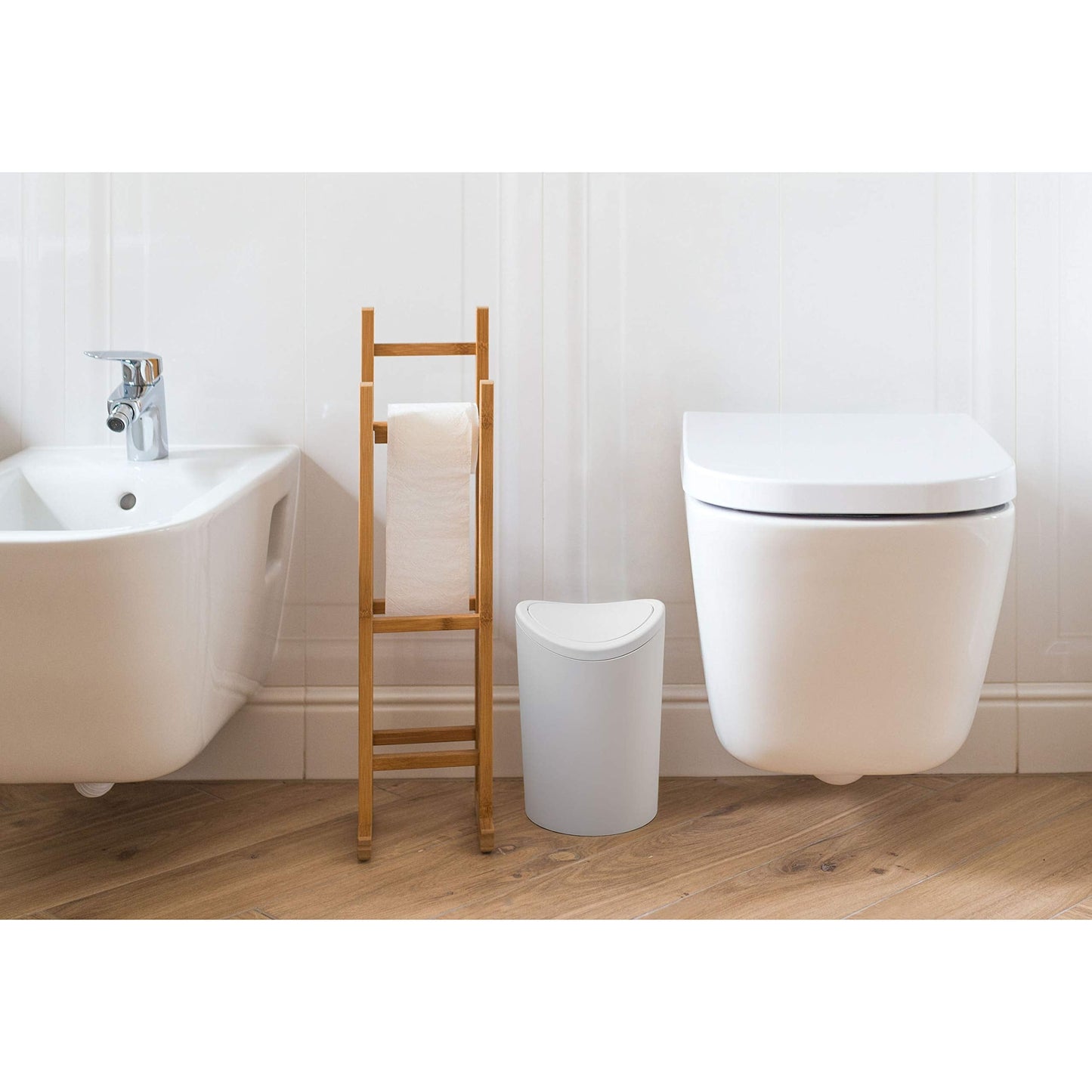 TATAY Bathroom Bin 19x19x28 cm Swing Lid Modern Functional Design
