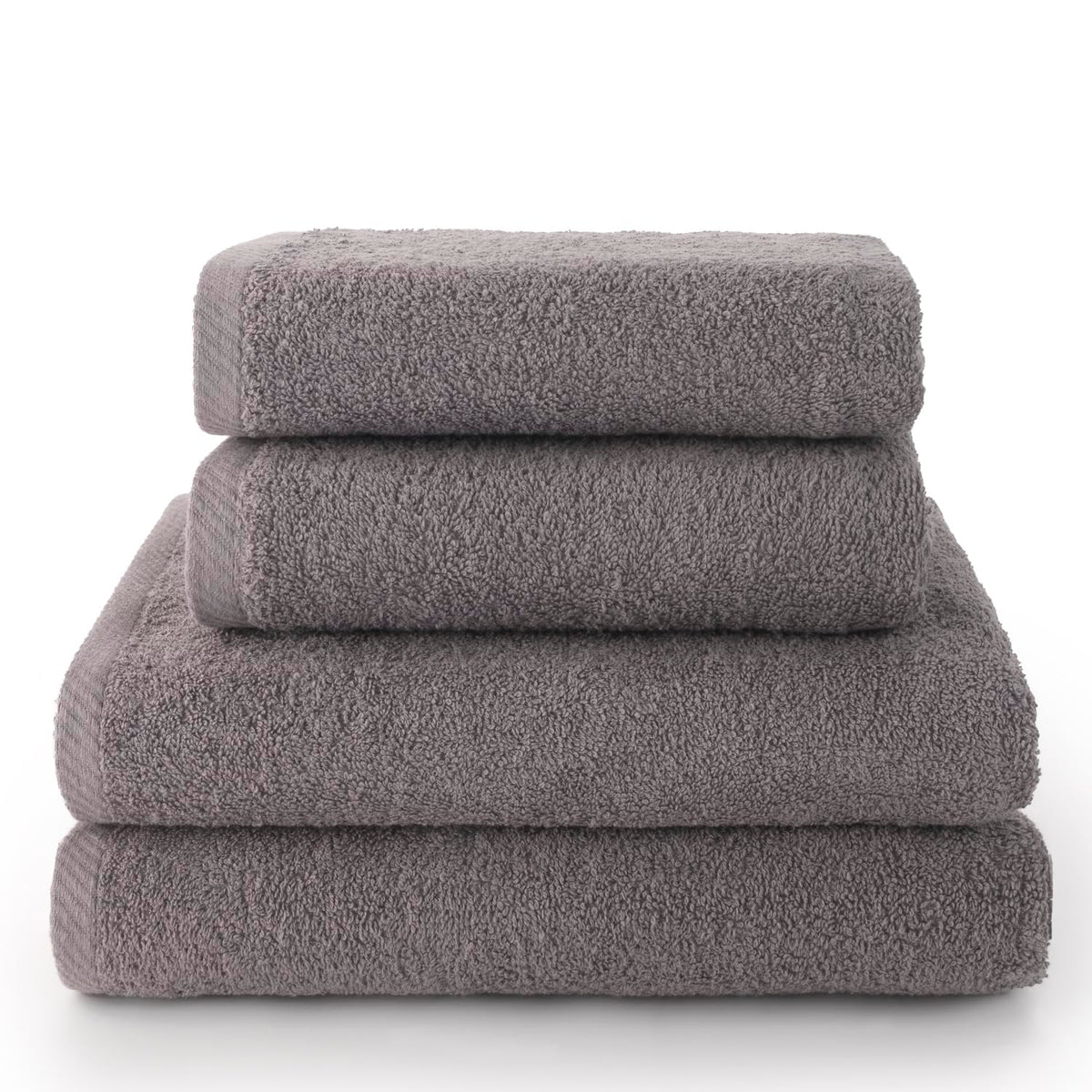 Top Towel - Set of 2 Hand Towels and 2 Bath or Shower Towels - 100% Cotton - 500 g/m2