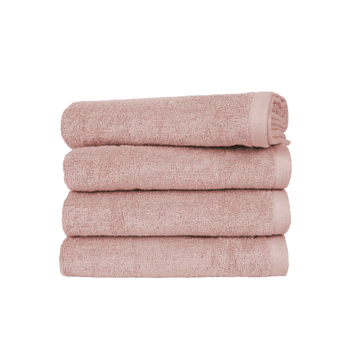 Ruggeri 4 Piece Guest Towel Set, 40x50 cm, Soft Cotton, Pink