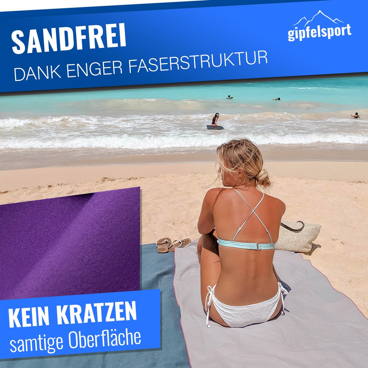 gipfelsport Microfibre Towel | 11 - Purple | XS(50x30cm) without bag