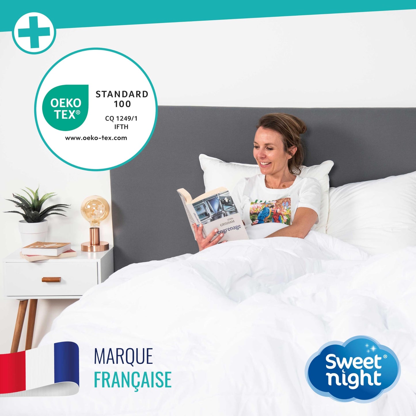 SWEET NIGHT Sweetnight – Full Cover 100 x 200 cm Bed Bug and Anti-Dust Mite | Fully Protects Your Mattress | Zip Closure | No Chemical Treatment