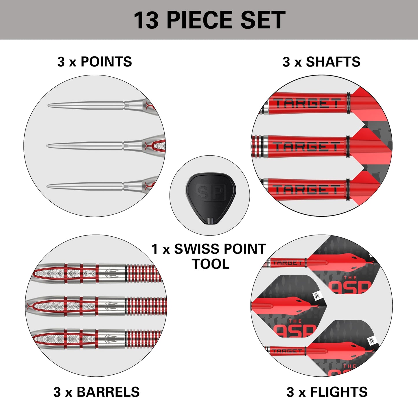 TARGET Darts Nathan Aspinall Gen 2 24G 95% Tungsten Swiss Point Steel Tip Darts Set