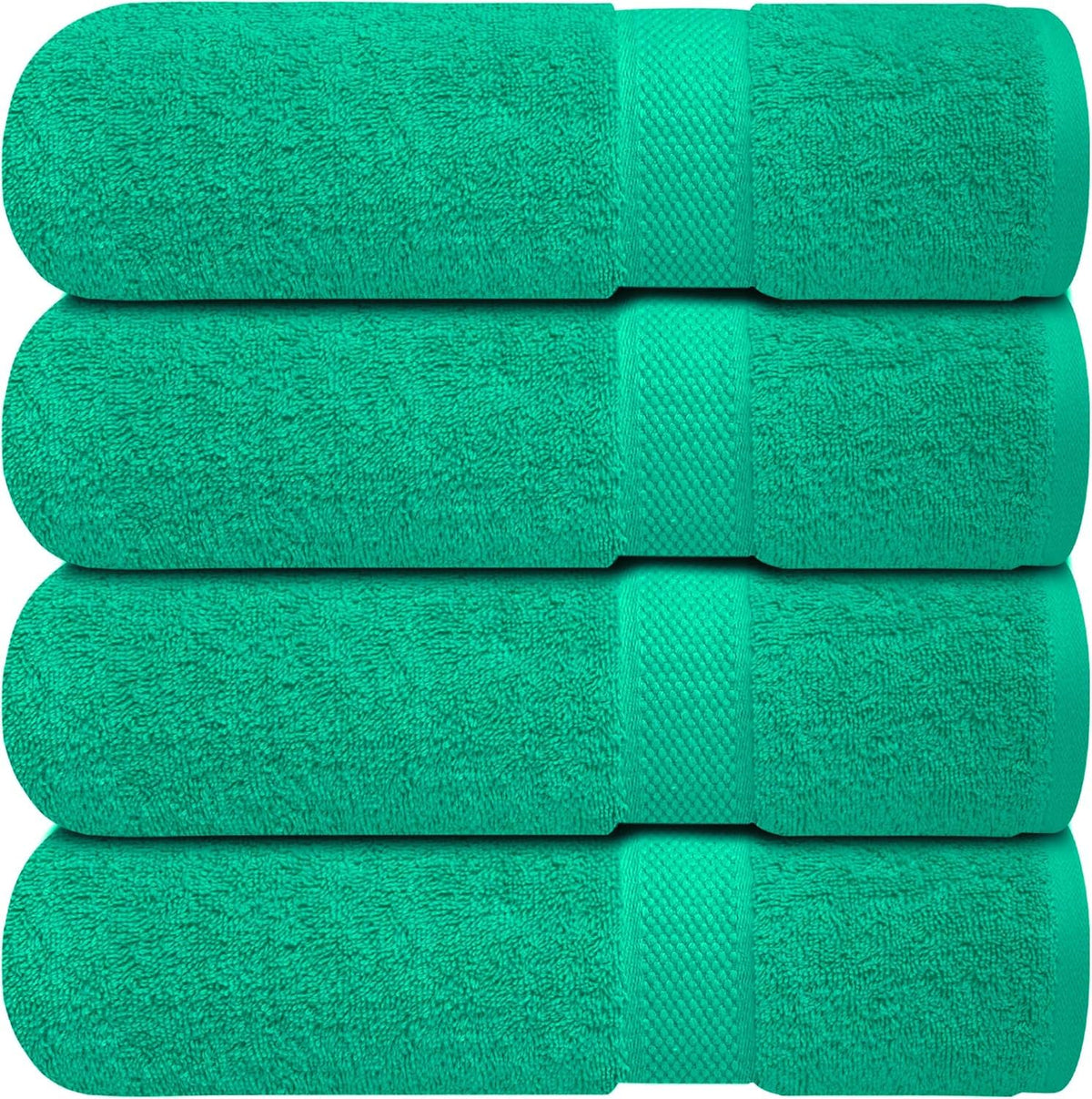 Infinitee Xclusives Bath Towels Set of 4 70x140 cm - 100% Cotton, Super Absorbent, Quick-Dry Towels for Bathroom, Spa, Gym & Hotel |Vivid Green