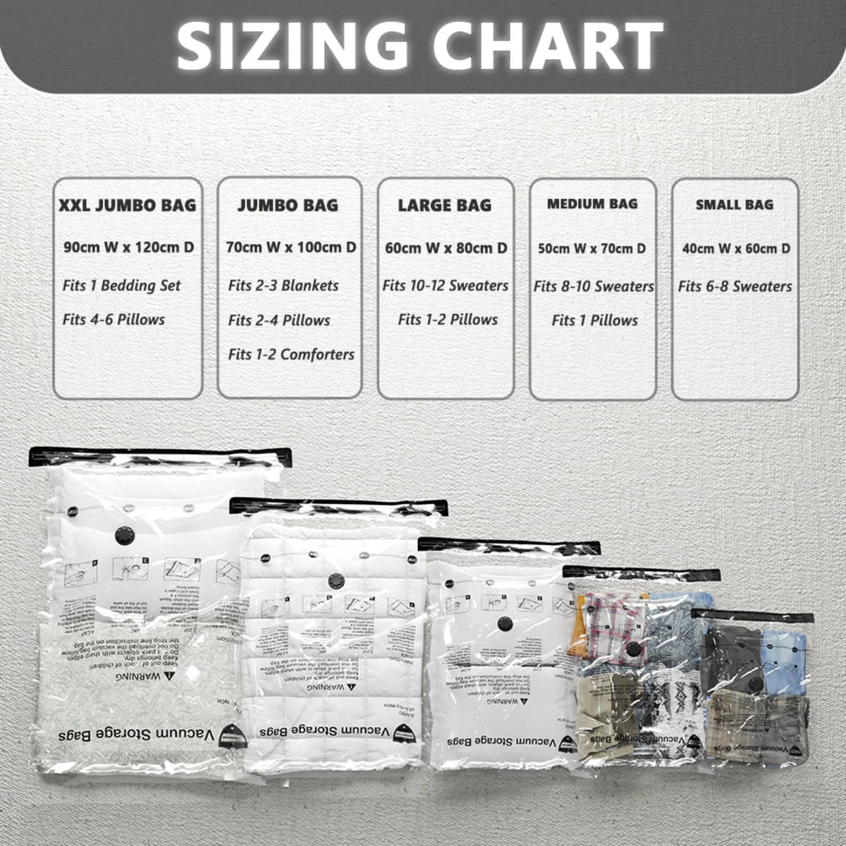 Vacuum Storage Bags 8 Jumbo, Space Saver Bags with Travel Hand Pump, Compression Seal Bags for Clothes, Duvets