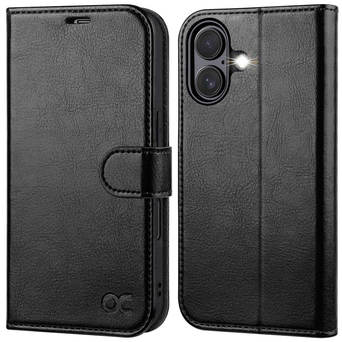 OCASE for iPhone 16 Case, PU Leather Wallet, Magnetic Flip Folio Cover with RFID Blocking, Card Holders, Shockproof TPU, and Kickstand for 6.1 Inch