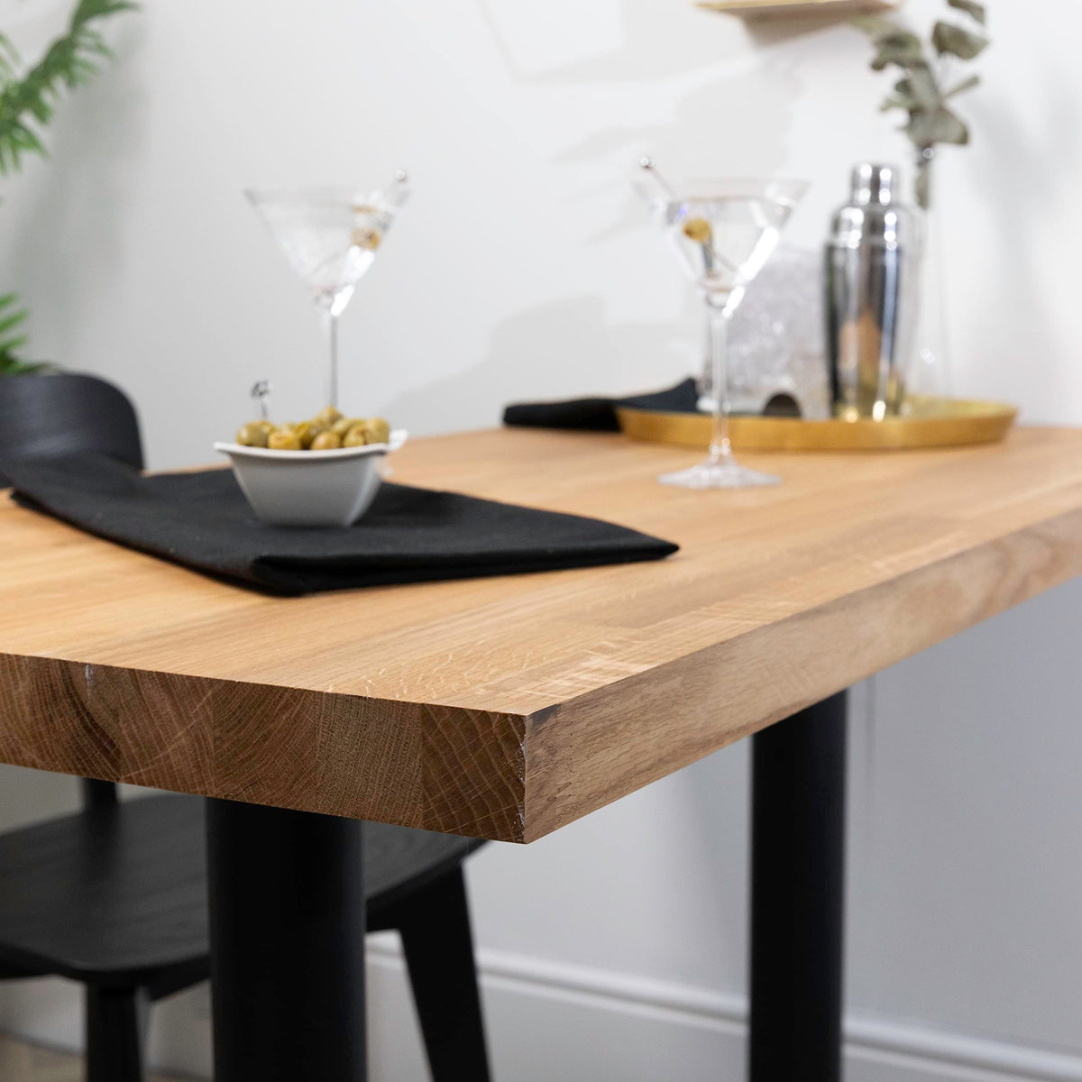 domli Solid Wood Oak Table Top | 1200m x 600mm x 40mm | Top Grade European Wooden Large Square Kitchen Dining Tabletop Worktop Desktop Countertop