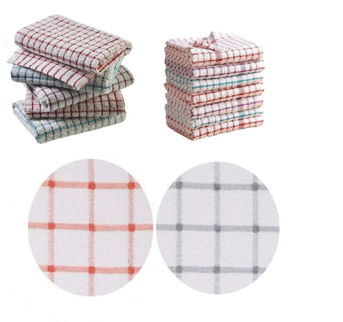 Hotel Quality KITCHEN TERRY TEA TOWEL 100% COTTON SOFT TOUCH in Pack of 6