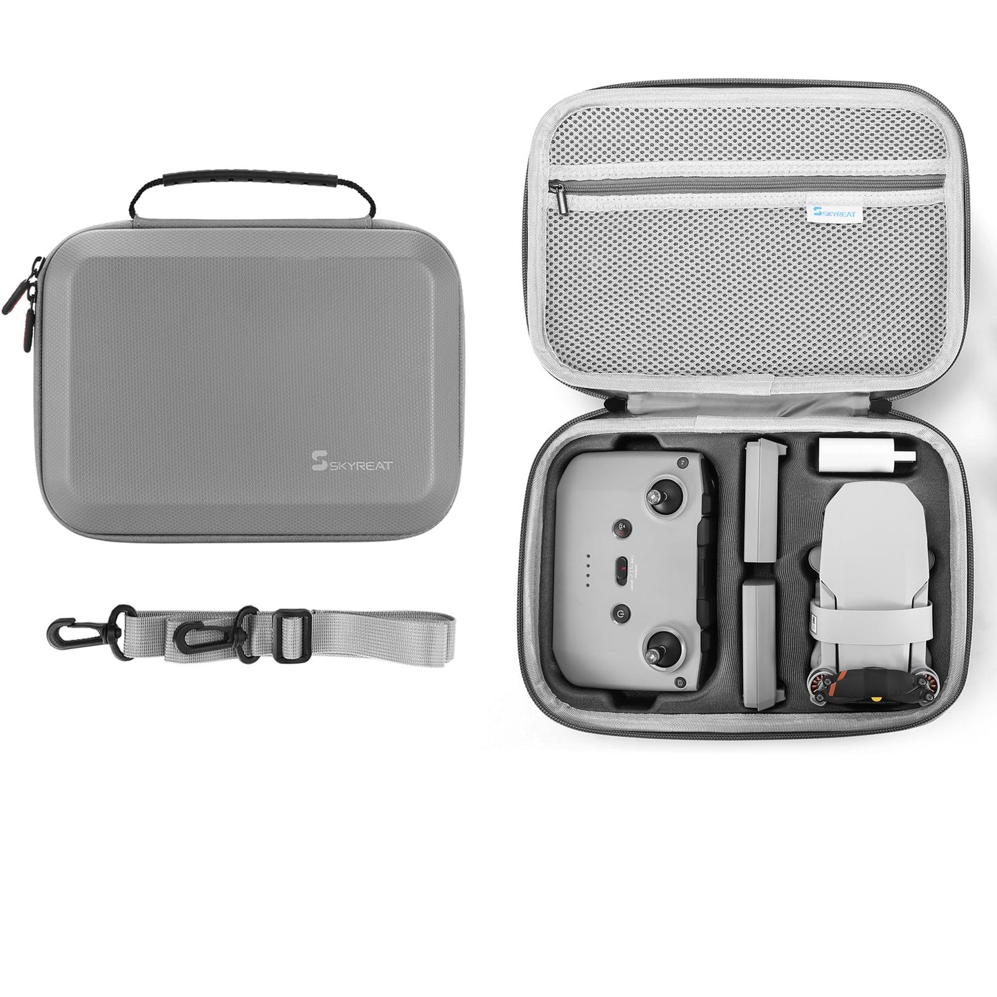 SKYREAT Mini 4K Case, Portable Carrying Case for DJI Mini 4K/Mini 2 SE Drone and Controller Accessories,Compact Storage Travel Case with Should