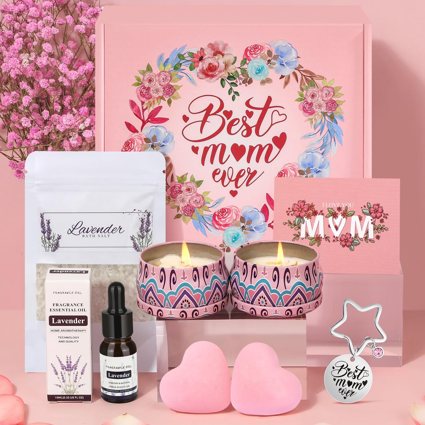 Pamper Gifts for Mum, Mum Gifts, Mum to Be Gifts, Birthday Gifts Sets Hamper for Mum, Friend, Sister, Girlfriend, Women, Self Care Relaxation Spa,
