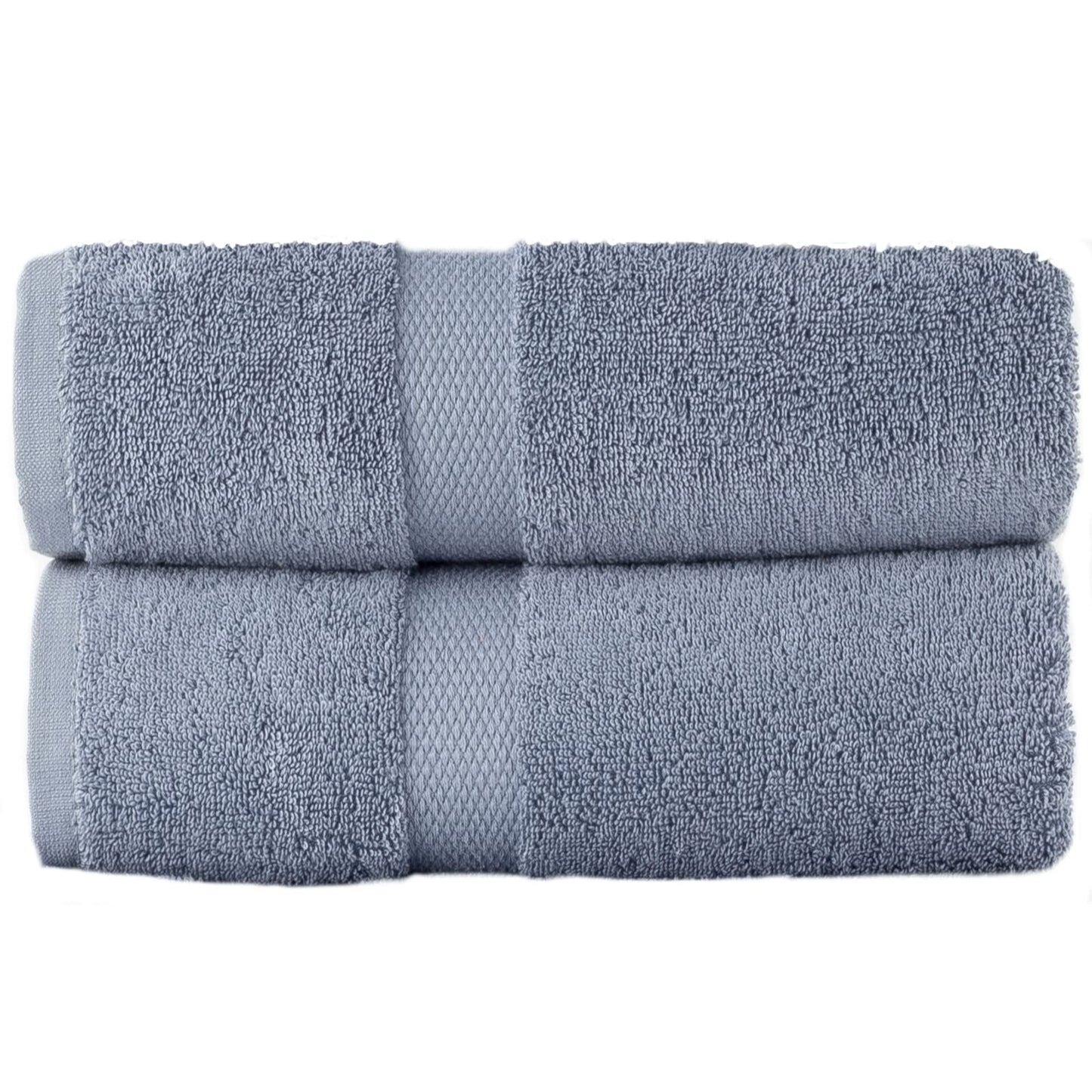 Sue Rossi 100% Egyptian Combed Cotton Hand Towels, Pack Of 2, Very Soft & Absorbent, Quick Dry 600gsm Thick Bathroom Or Kitchen Towel Set. (Pacific