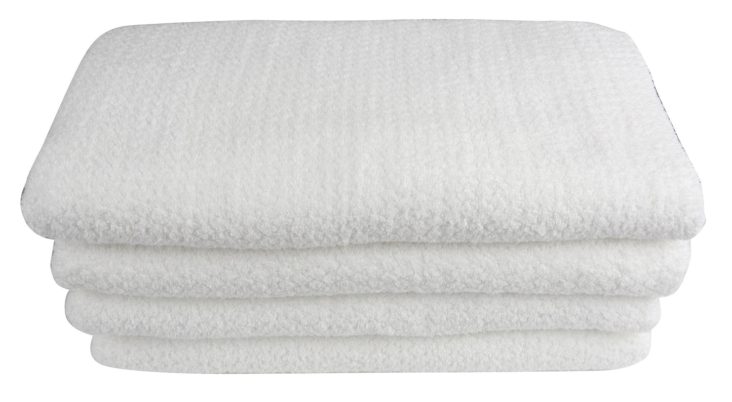 Everplush Towel, Cotton Polyester Blend, White, (Pack of 2) Bath Sheet (35 x 66 in)