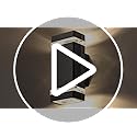CELAVY Outdoor Wall Lights Mains Powered, Up Down Outside Wall Lights IP65 Waterproof, Porch Light Front Door Lamp Modern Aluminium 3000K, Exterior LED Lighting Sconce Wall Mounted for House, Black