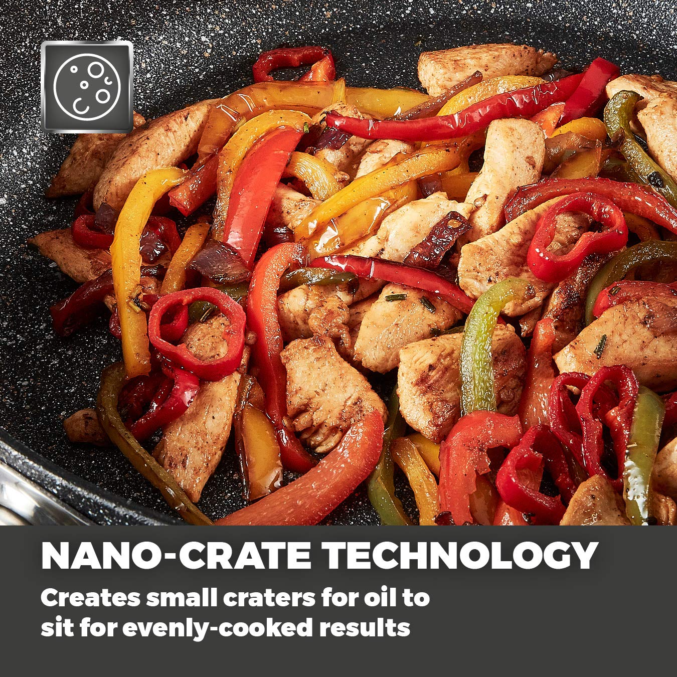 Tower T900117 Precision 28cm Non-Stick Forged Aluminium Multi-Pan with Black Diamond Coating, Stay Cool Handle, Black