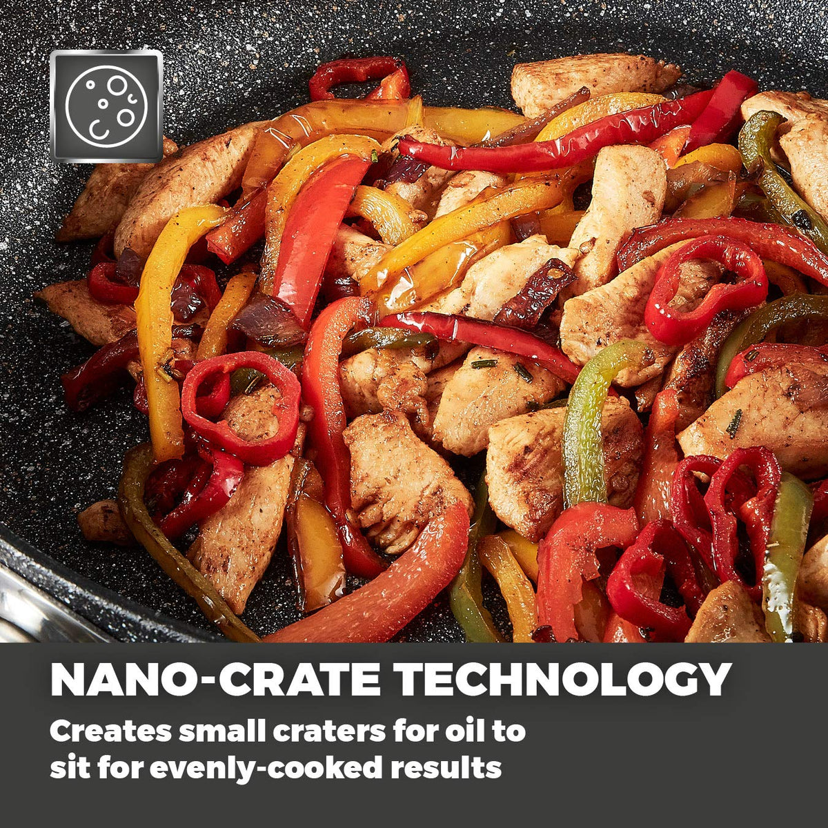 Tower T900117 Precision 28cm Non-Stick Forged Aluminium Multi-Pan with Black Diamond Coating, Stay Cool Handle, Black