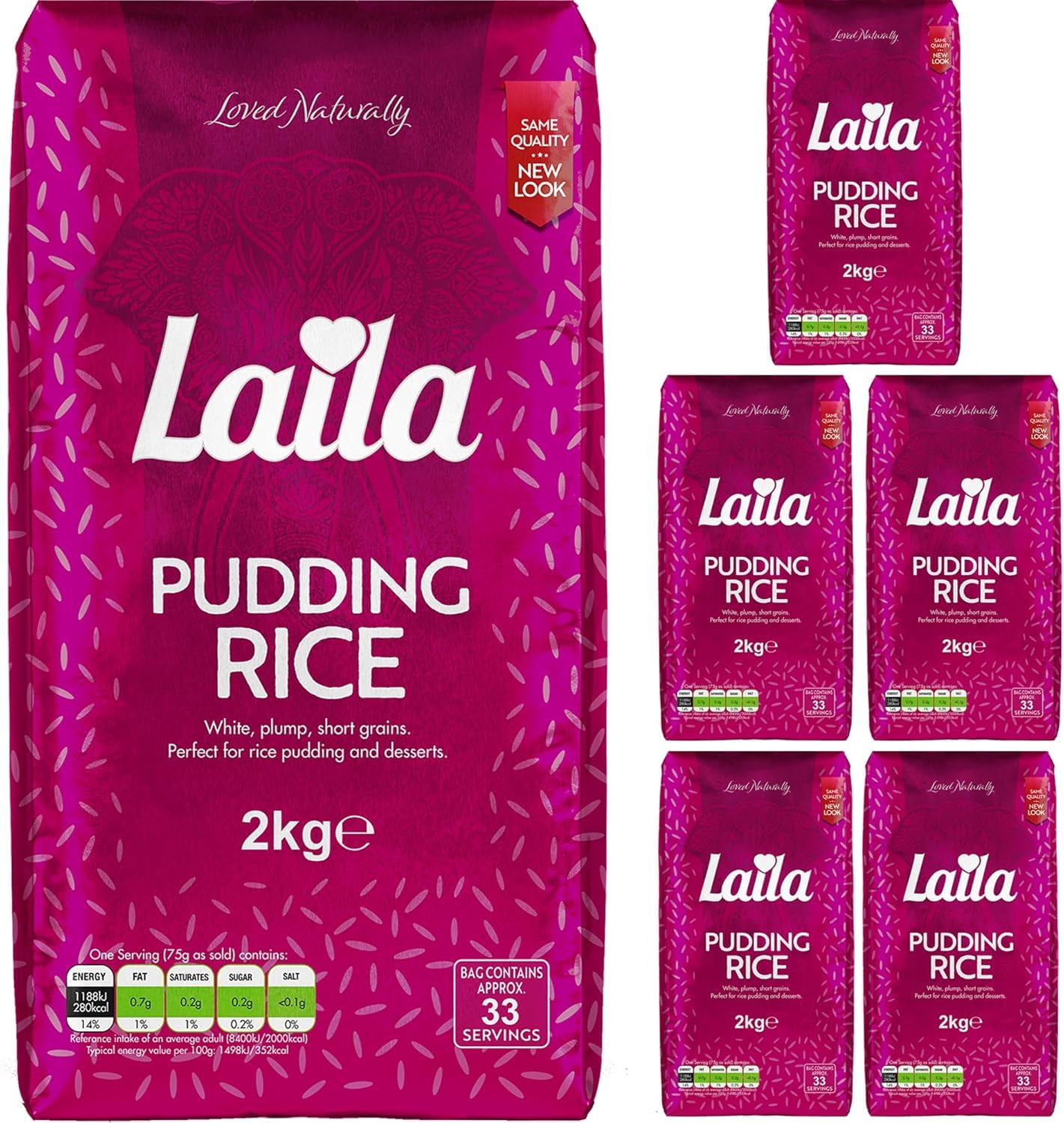 Laila Pudding Rice (Brick Pack) 6x2KG
