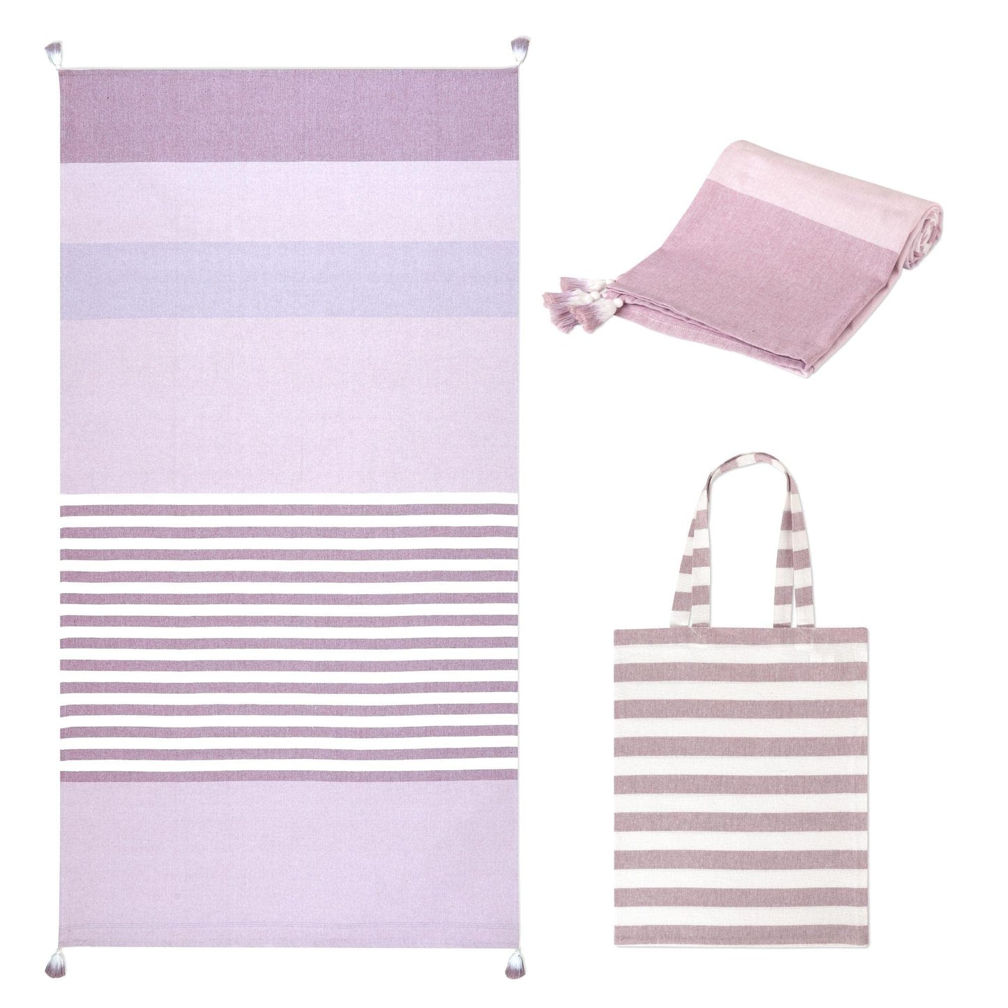 Folkulture Turkish Beach Towel for Adults with Beach Bag 40" x 72" Bath Towels, Beach Blanket or Oversized Sand Resistant Beach Towels, 100% Cotton