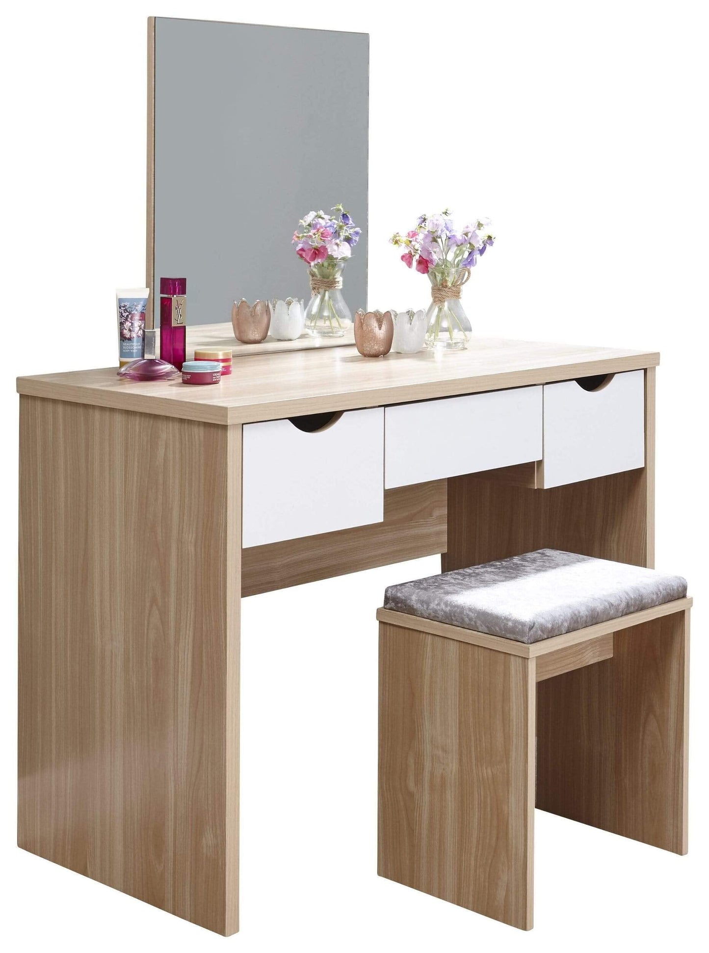 GFW Elizabeth Dressing Table Set Oak